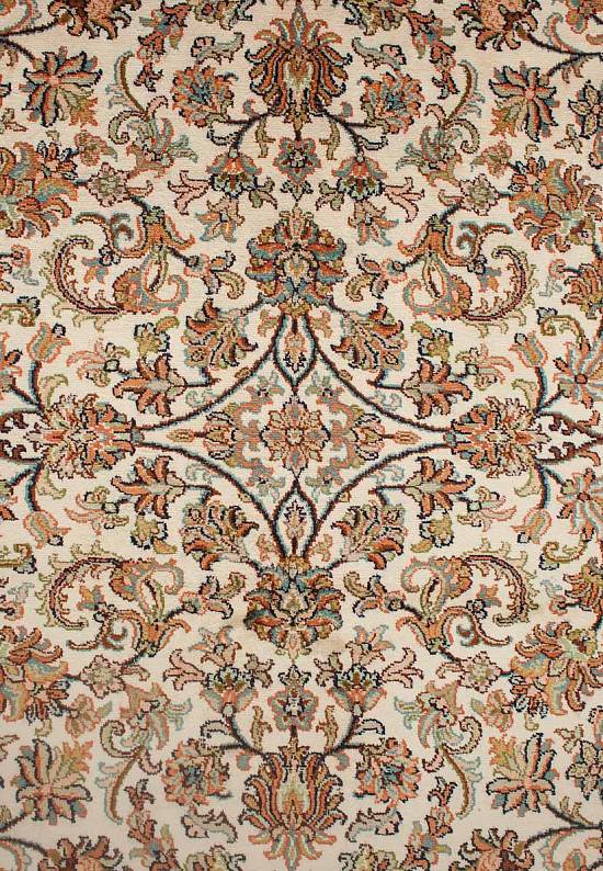 Шелковый ковер ручной работы из Индии 243489-Afshar beige/brown