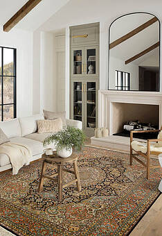 ковер в интерьере Cashmir IIST-GI9KK292Z Kashan Blue