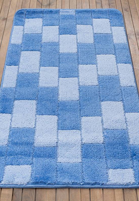 Голубой коврик для ванной Bornova 2509 Blue