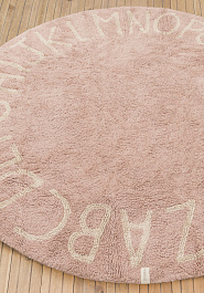 ковер в перспективе Lorena Canals Cotton Alphabet Pink
