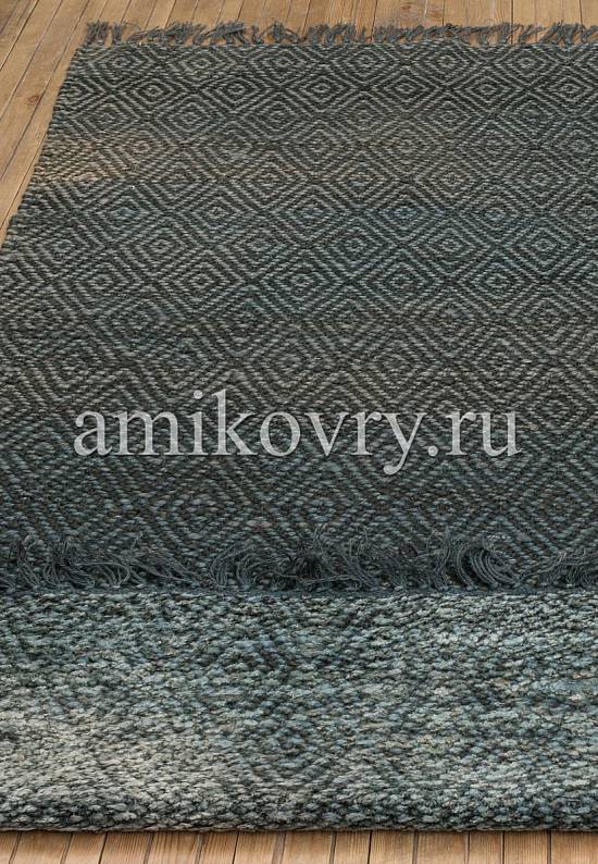 Двусторонняя циновка ручной работы из Индии VC 03 Navy