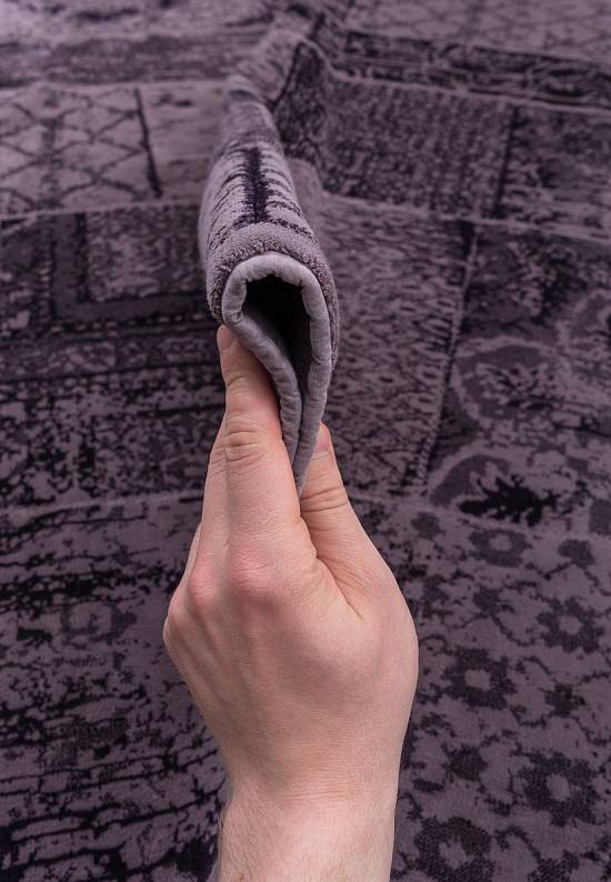Турецкий ковер из хлопка и вискозы Patchwork Damson