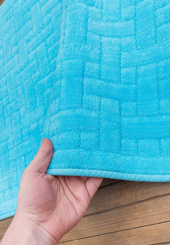 Бирюзовый коврик для ванной из хлопка CTN 06-Turquoise