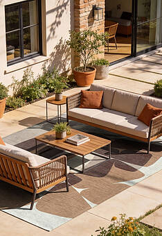 безворсовый ковер в интерьере Collection LC6254-L445 outdoor