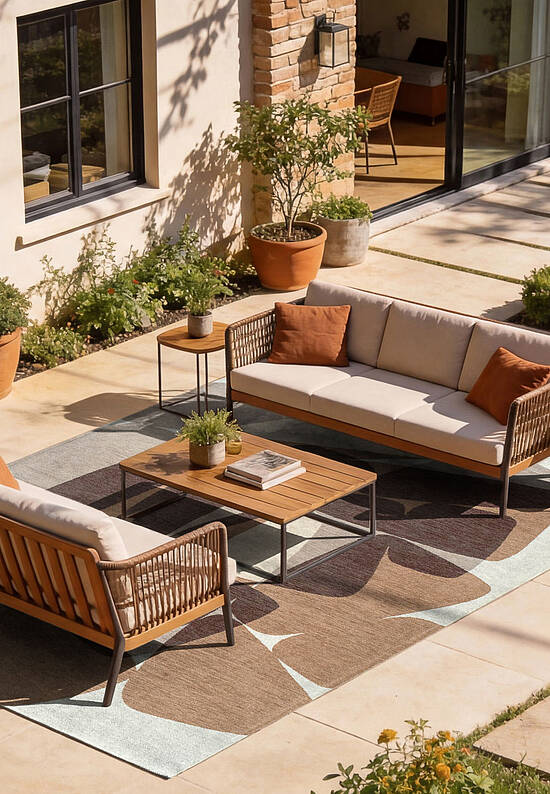 Дизайнерский ковер из шенилла LC6254-L445 outdoor