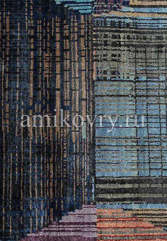Элитный ковер ручной работы 11/11-RWB SRB-730-Charcoal Gray/Faded Denim