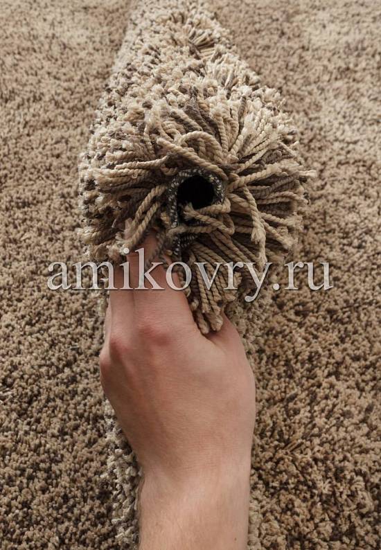 Ковер с длинным ворсом шегги no3-beige-grey