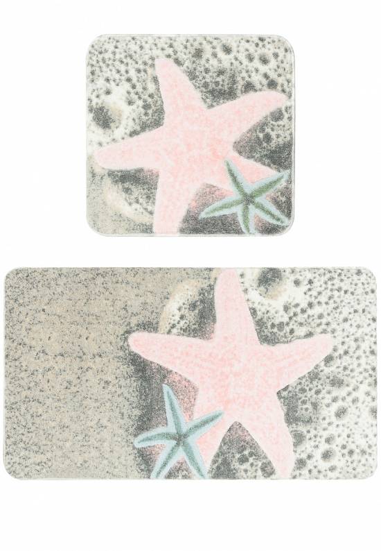 Комплект ковриков для ванной и туалета Sea Star 01 Pink