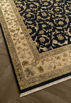 фрагмент ковра Kashan gold 10/10 RS-318 Black-Beige