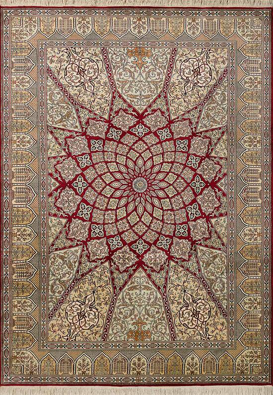 Шелковый ковер ручной работы IIST-GI9ZK25CJ Gumband