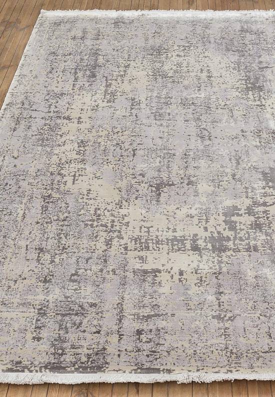 Ковер из шерсти с вискозой 2002-Light Grey