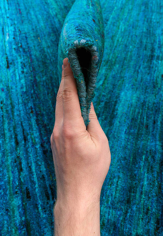 Индийский ковер из шелка Firozi-Turquoise