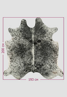 размер натуральной шкуры коровы Соль/перец чёрно-белая 1121