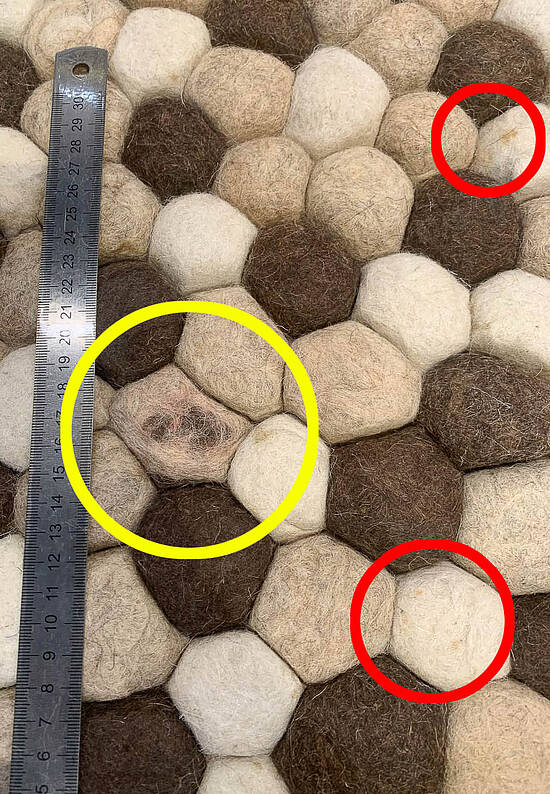 Ковер ручной работы с рельефом Pebble Rug/Backing-Natural discount