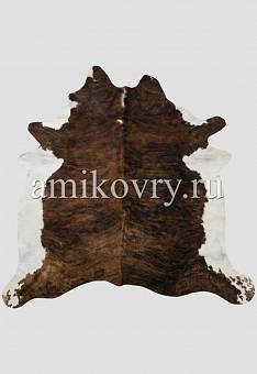 Натуральная шкура коровы Полосы коричнево-чёрные 578