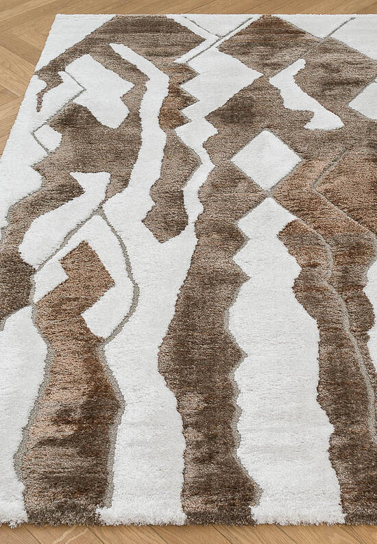 Пушистый ковер из полиэстера RN6018-R586