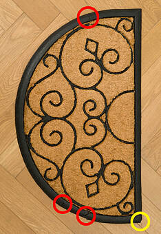 дефект входного коврика Doormat kokos Nippon-6042-2 discount2 фигура