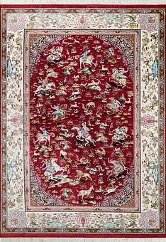 дизайн ковра Ottoman Silk Shekargah-Modern Red
