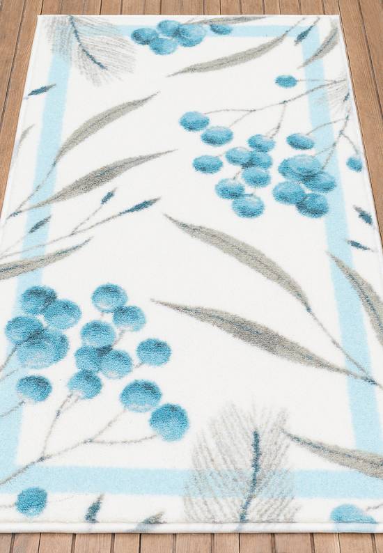 Голубой коврик для ванной Allium 01 Blue