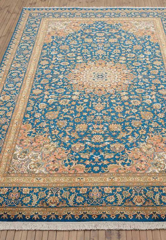 Шелковый ковер из Индии Ahvaz Navy Blue