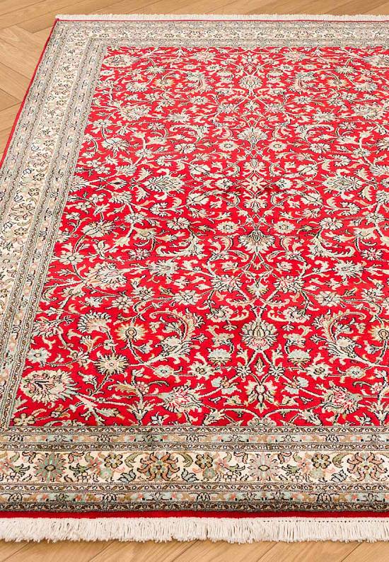 Шелковый ковер ручной работы из Индии 243808-Afshar red/green