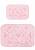 Розовый комплект ковриков для ванной комнаты и туалета Barnes-Powder