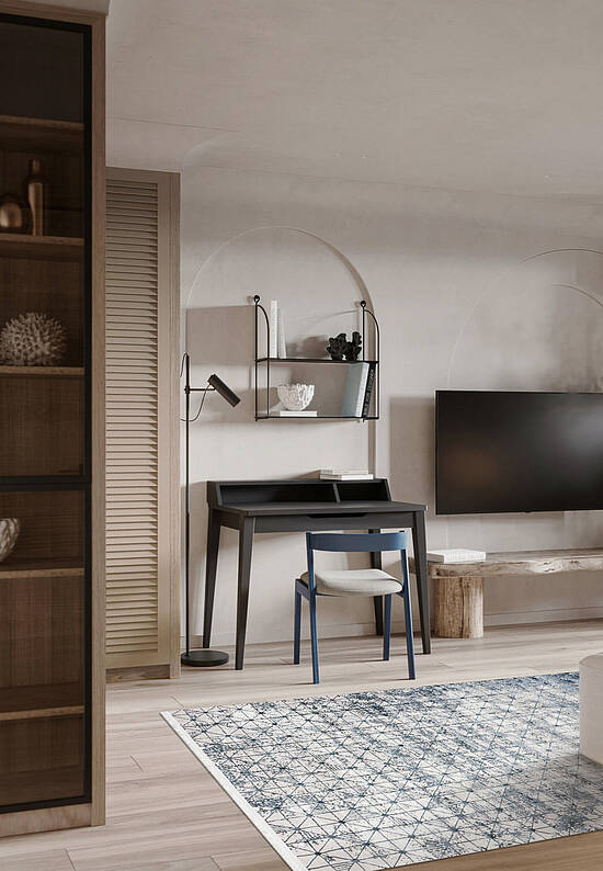 Турецкий синтетический ковер PM06-Mavi