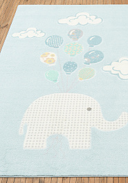 ковер в перспективе Confetti Kids Cute Elephant 03 Light Blue