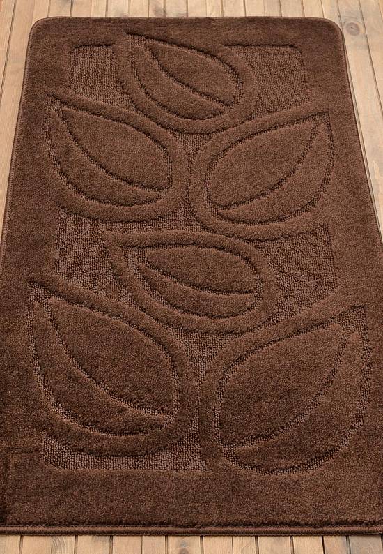 Коричневый коврик для ванной комнаты Flora 2518 Brown