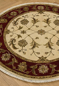 Ковер ручной работы Kashan gold 10/10 CH-114-Ivory/Red круг