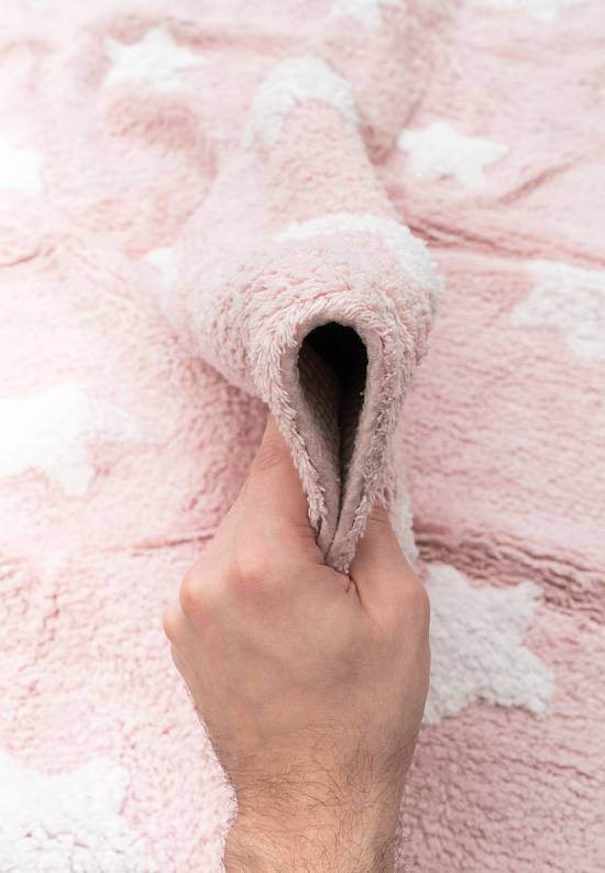 Детский стираемый ковер Stars Pink-White C-R-SW