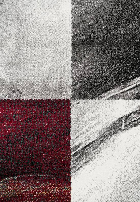 Современный синтетический ковер D819-Gray-Red