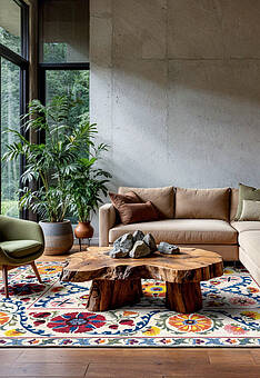 безворсовый ковер в интерьере Millenio LM6079-L390