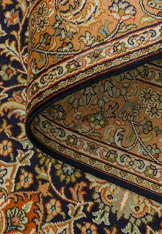 Шелковый ковер ручной работы IIST-GI97K2527 Kashan Blue