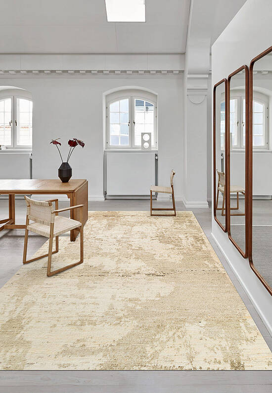 Дизайнерский шерстяной ковер RE-1345 5/16 Natural White/Soft Beige