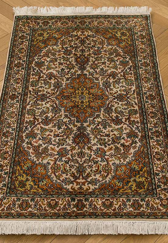 Шелковый ковер ручной работы IIST-GIKZKE5C9 Kashan Cream