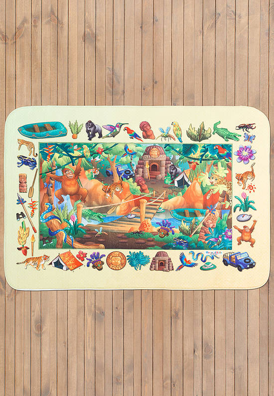 Детский мягкий игровой коврик Jungle discovery-C