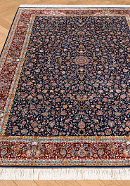 ковер в перспективе против ворса Ottoman Silk Zarineh-Dark Blue