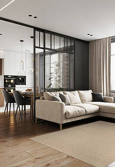 безворсовый ковер в интерьере Astrid VA2061-V75