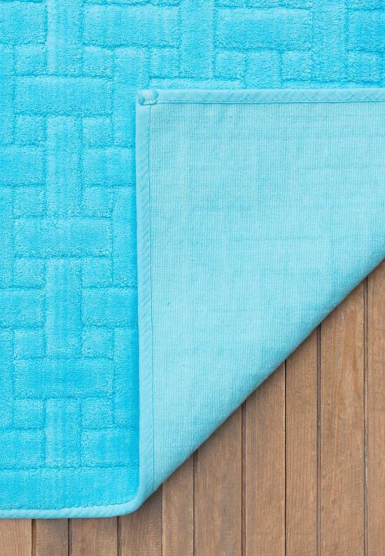 Бирюзовый коврик для ванной из хлопка CTN 06-Turquoise