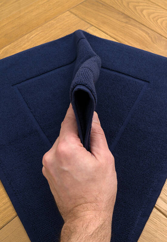 Синий коврик для ванной из хлопка Ocean Blue