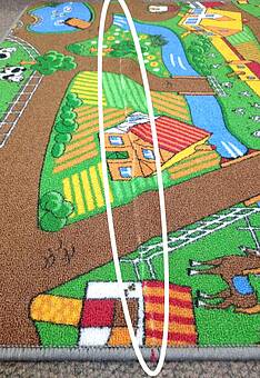 дефект игрового коврика Playmat DUO City Grey+Farm discount21
