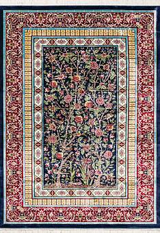 дизайн ковра Ottoman Silk Kashi-Dark Blue
