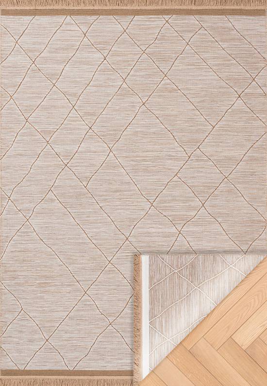 Двусторонний ковер из хлопка ARC 02 Beige