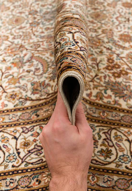 Шелковый ковер ручной работы 235769-Shah Abas beige/beige