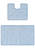 Голубой комплект ковриков для ванной и туалета Symphony 2522 Baby Blue BQ