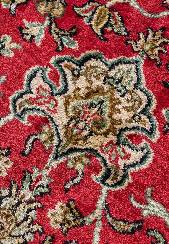 Шелковый ковер ручной работы 474874 Red