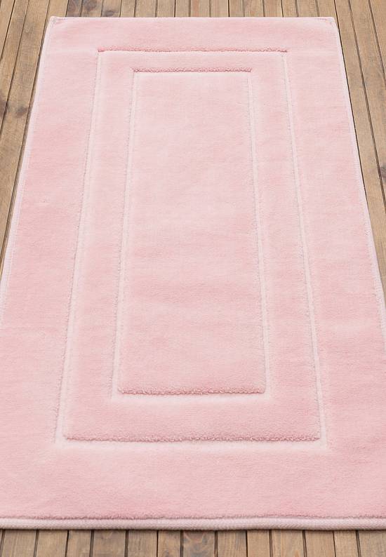 Розовый коврик для ванной из хлопка Ekose-Pink