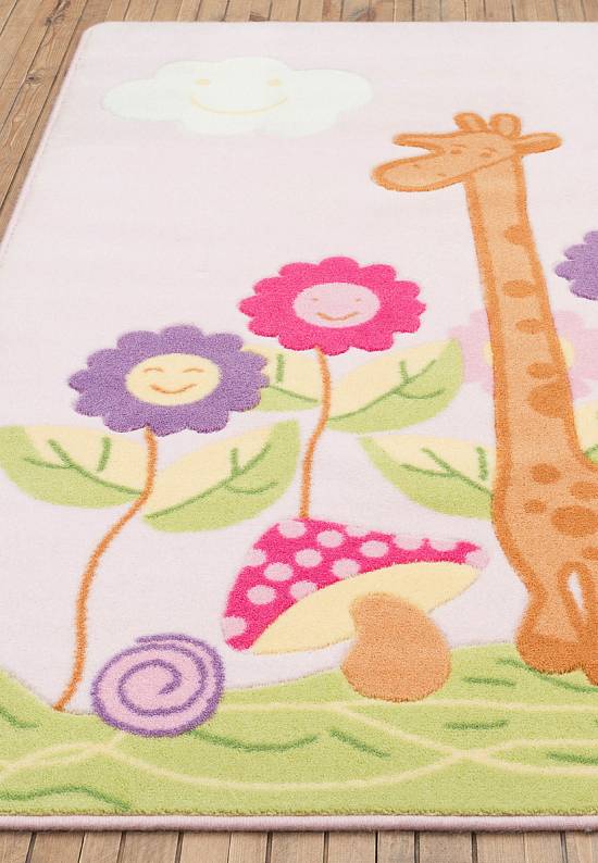 Детский ковер с ворсом Giraffe-01 Pink