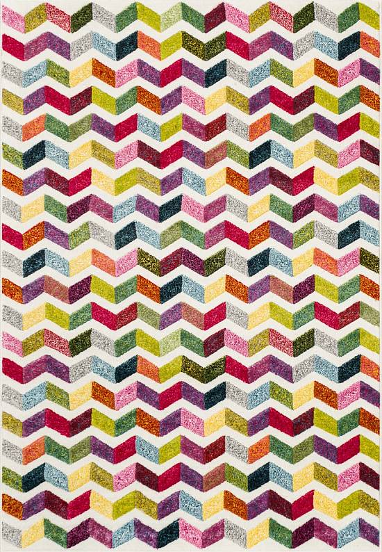 Недорогой синтетический ковер C056-Multicolor-Gray